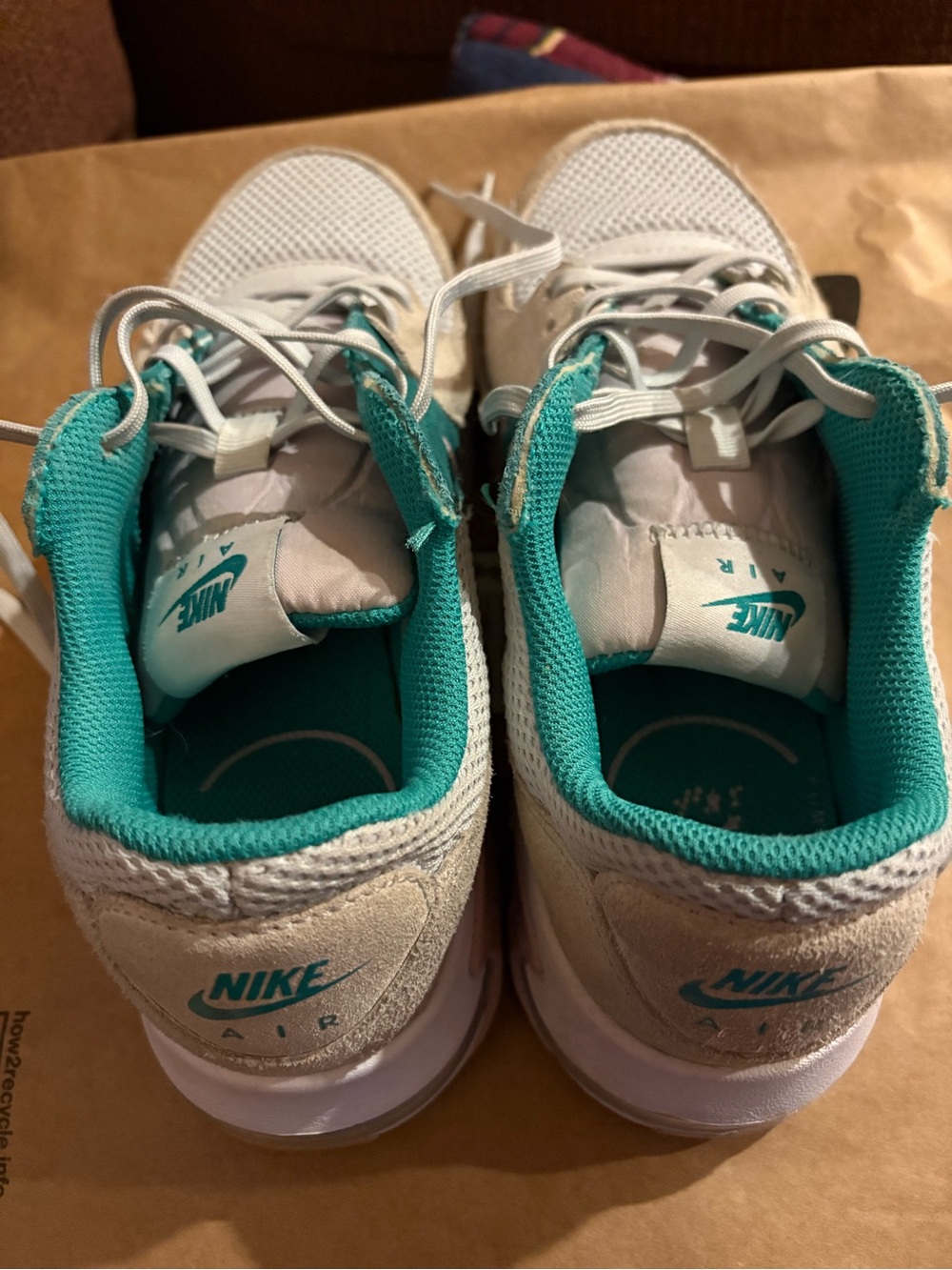 Nike Air Max Excee Womens Pure Platinum White teal sneakers SZ 7.5 - Picture 3 of 7